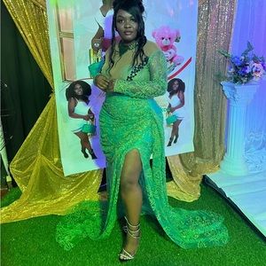 Custom Elegant lace gown